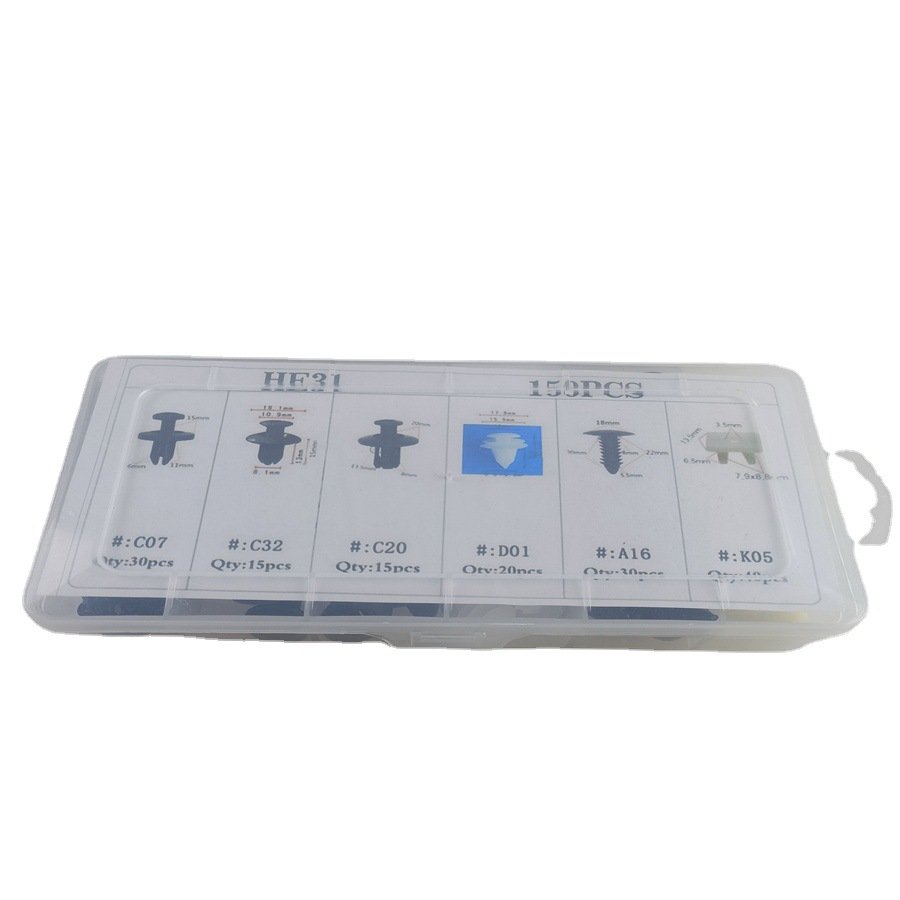OEM C0352 150PCS 6Types Rivet Screws Retainer Panel Push Body Interior Plastic Car Auto Bumper Clip For BMW Clip Nail Fastener