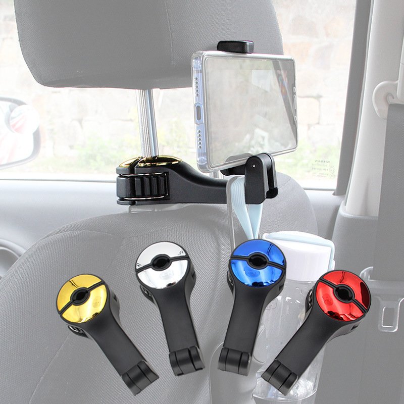 Car Hook Multi-functional Car Creative Rear Head Pillow Hook Car Latch Mobile Phone Holder Auto Accessories