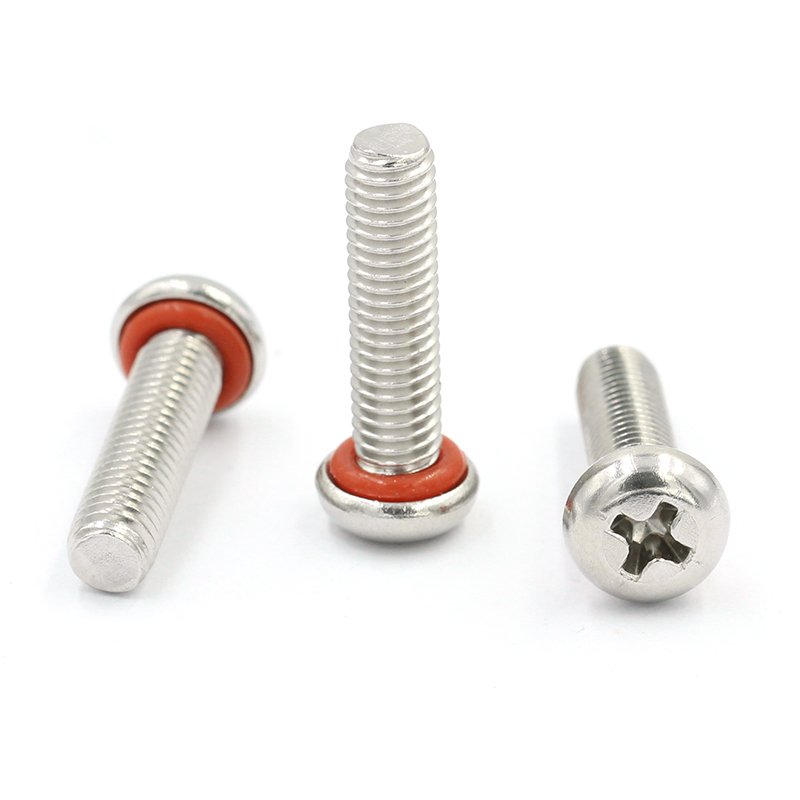 Custom Sealing Bolt Self-sealing Fasteners Security/Tamper Proof 2-56 4-40 6-32 8-32 M2 M3 M4 Waterproof Seal Screws With O Ring