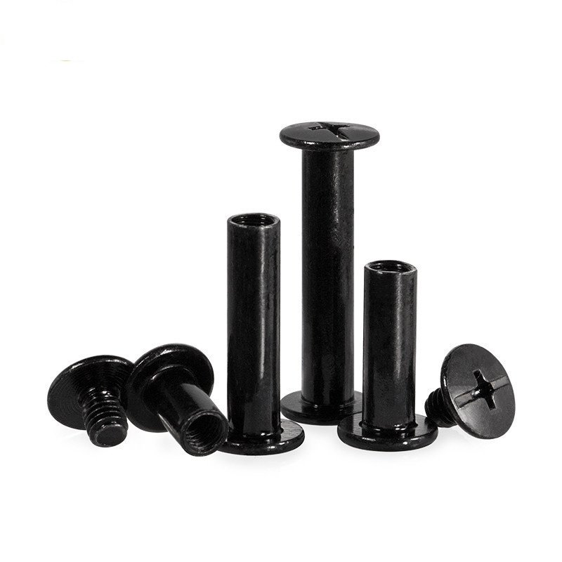 Factory Fastener M5 Stainless Steel Chicago Screws Nut Nickel / Brass Plated Binding Leather Screw Nail Rivet for Photo Album