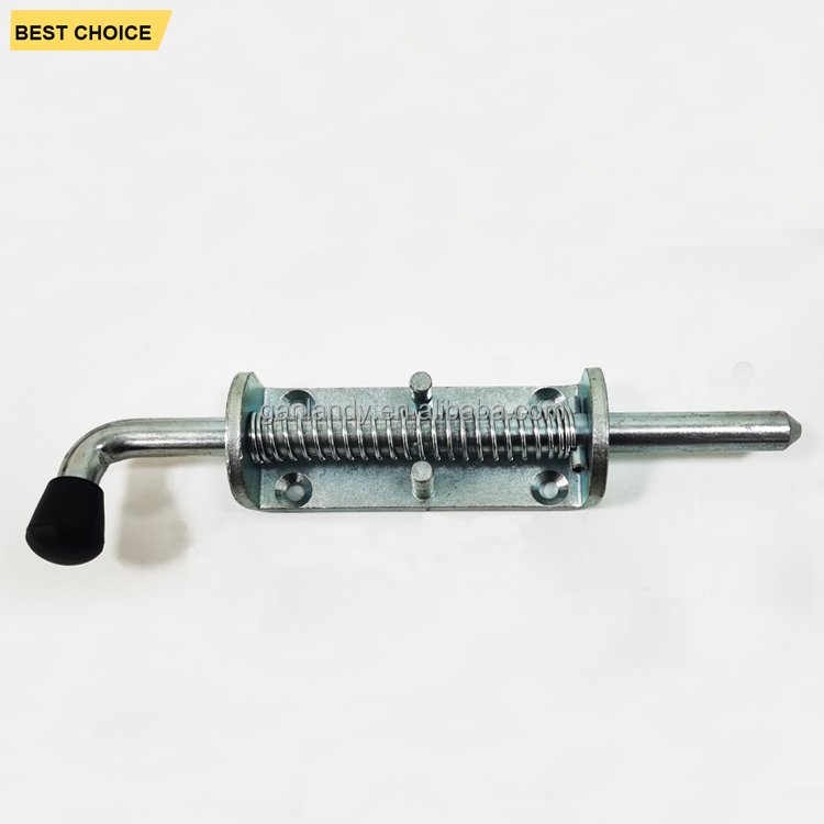 GL-14127 Silver Zinc Plated Trailer Latch Fence Gate Latch Lock Spring Loaded Latch Bolt