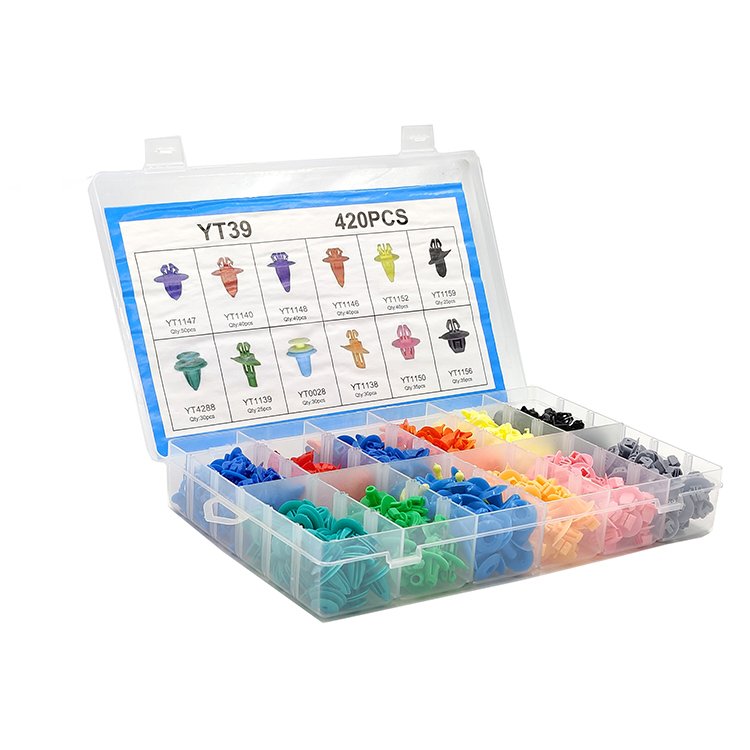 420 Pcs Universal Auto Plastic Car Clips & Fasteners For Bumper Push Retainer Trim Fender Door Panel Body Hole All Types