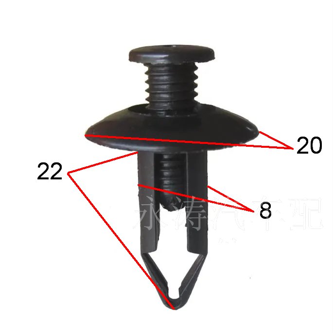 Nylon Auto Fastener Plastic Fender Rivet Clip Kit Door Trim Panel Clips Car Bumper Retainer Clips
