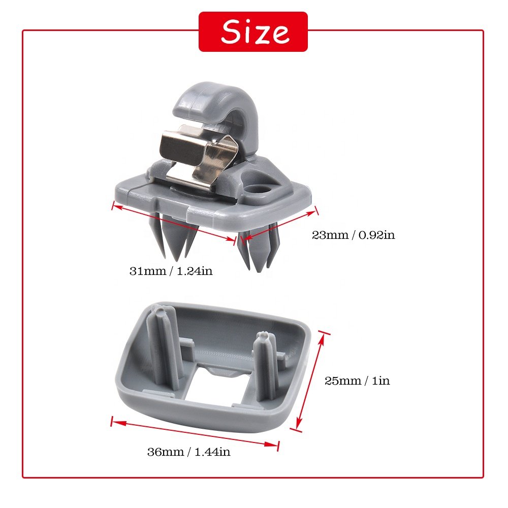 QGZ108 2PCS Sun Visor Clips, Upgraded Car Interior Sunscreen Holder Hook for Audi A1 A3 A4 A5 Q3 Q5 S3 S4 S5 8E0857562