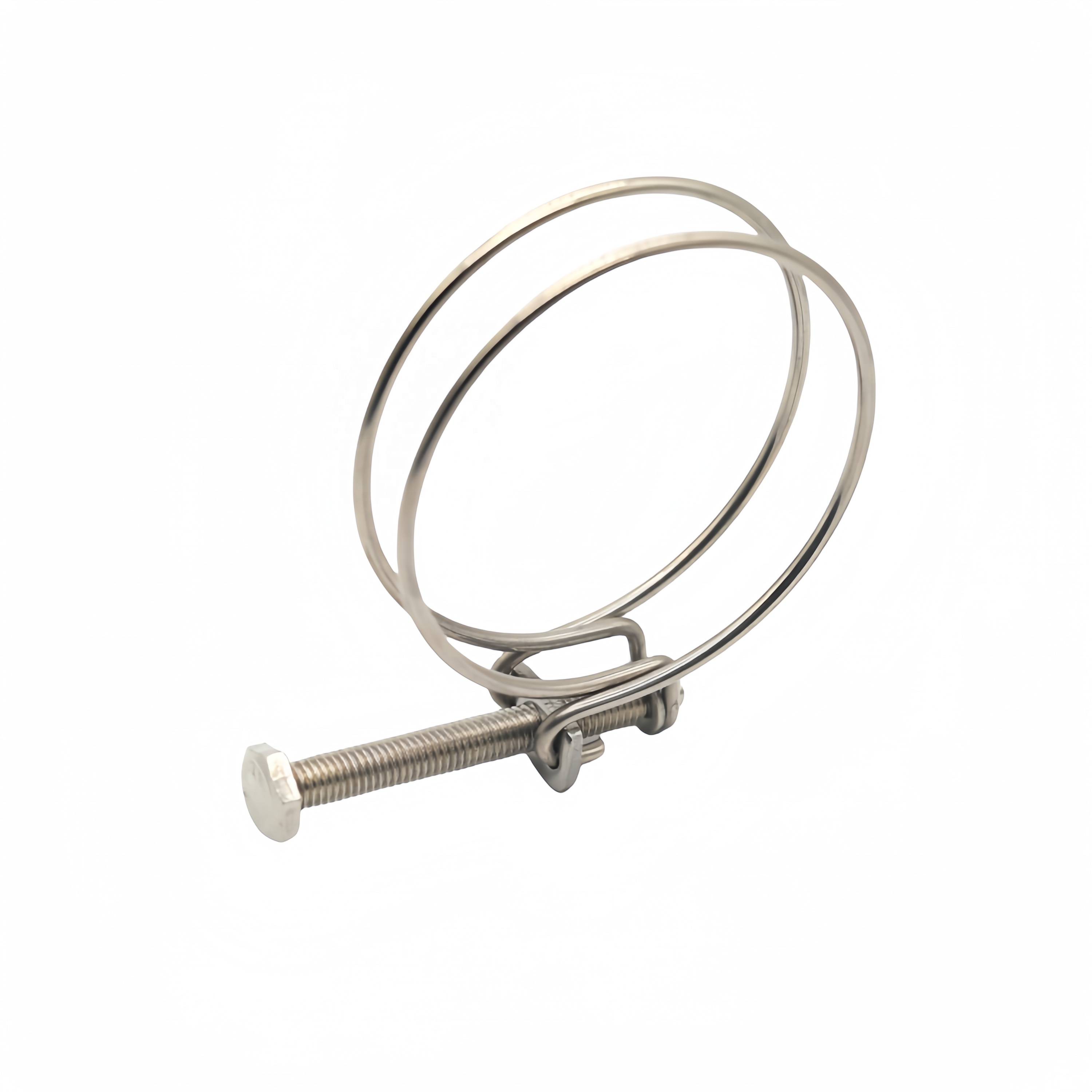 Customized Double Tube Clip Wire Hose Clamps Stainless Steel Torsion Spring Clamp