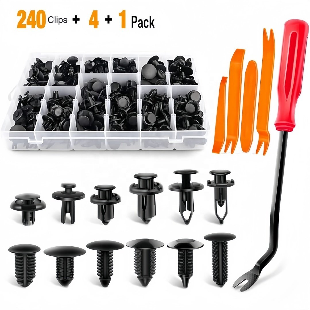 255pcs Car Plastic Bumper Retainer Rivets Clips Car Parts Universal Door Trim Fastening Clips, Plastic Clips Set