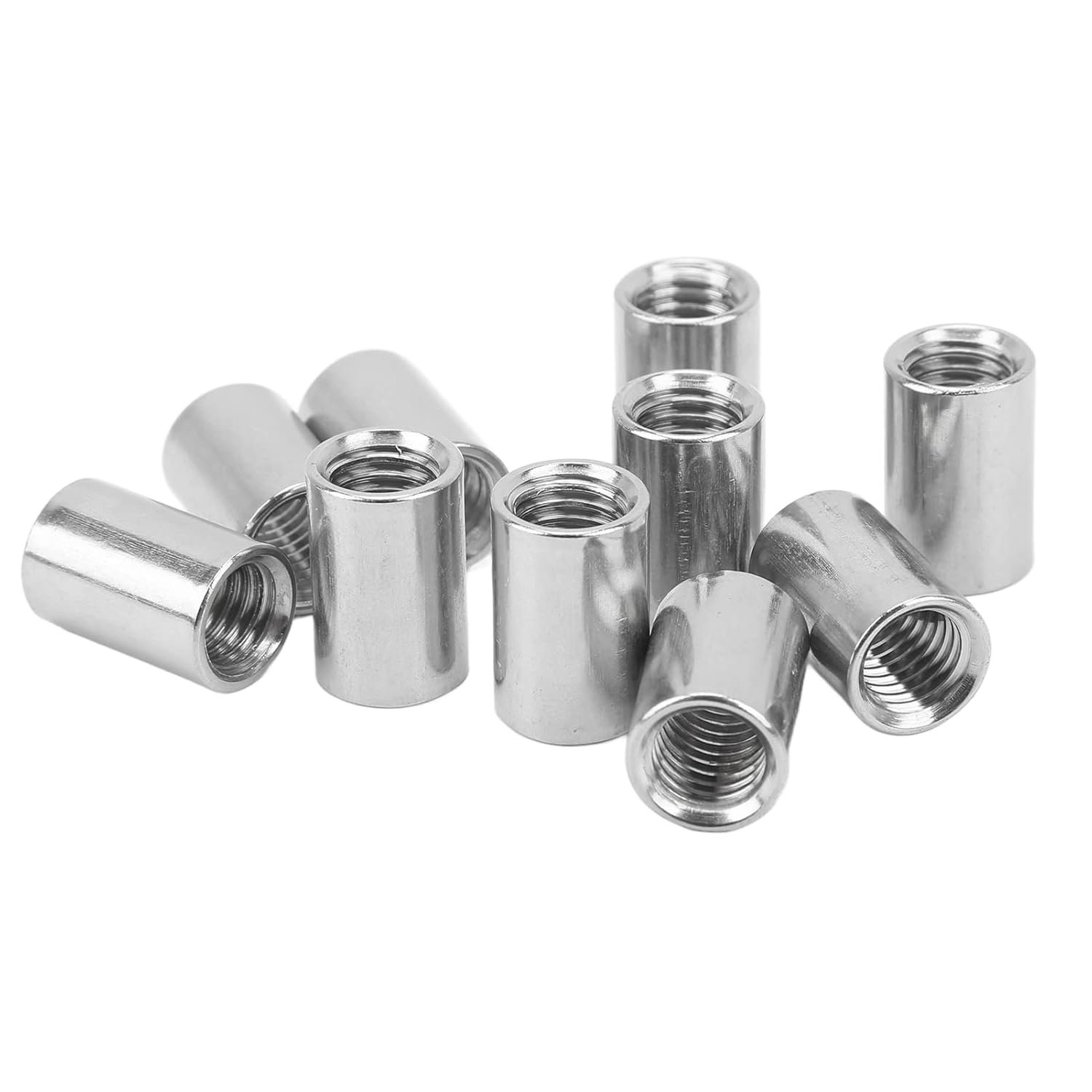 Carbon Steel Coupling Nut Female Thread Round Rod Connector