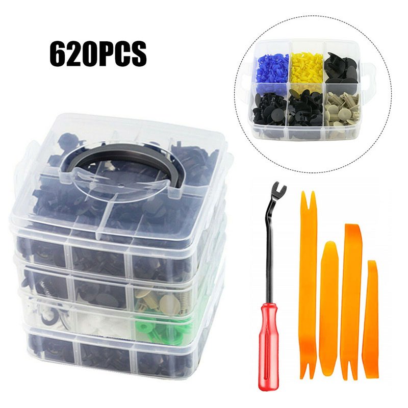 Car Clips Fasteners 620Pcs Car Retainer Clips Auto Plastic Fasteners