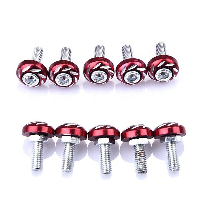 JDM Motorbike Fender Washers Auto Hex Head Bolts Fasteners License Plate Screw Nut
