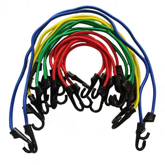 14pcs Heavy Duty Bungee Cords with Hooks in Jar Cargo Bundle Rope High quality elastic bungee cords