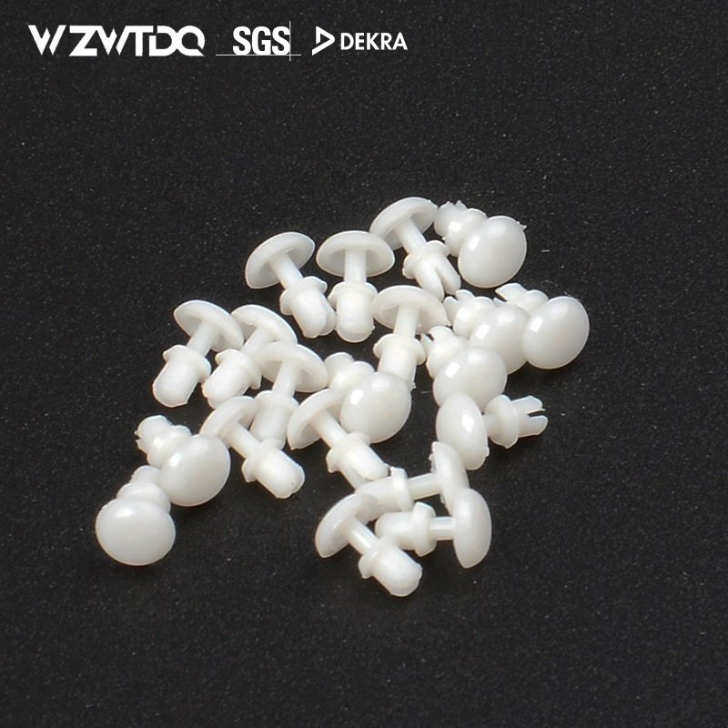 Nylon66 Black White Snap Rivet Plastic Push Fasteners Clips Fastener for Automobile Chassis