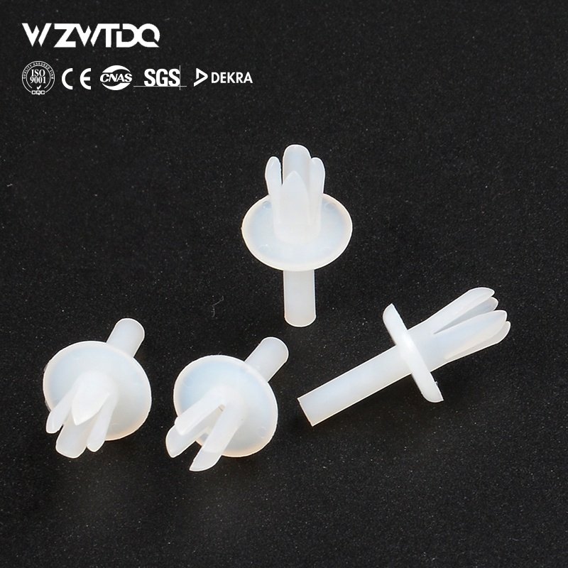 Nylon66 Black White Snap Rivet Plastic Push Fasteners Clips Fastener for Automobile Chassis