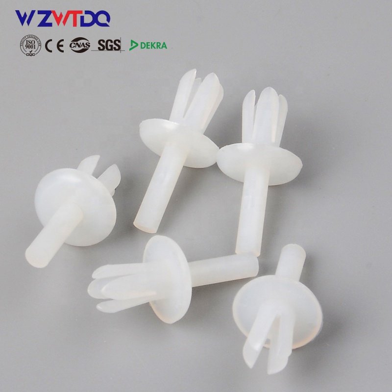 Nylon66 Black White Snap Rivet Plastic Push Fasteners Clips Fastener for Automobile Chassis