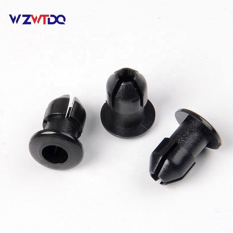 Nylon66 Black White Snap Rivet Plastic Push Fasteners Clips Fastener for Automobile Chassis