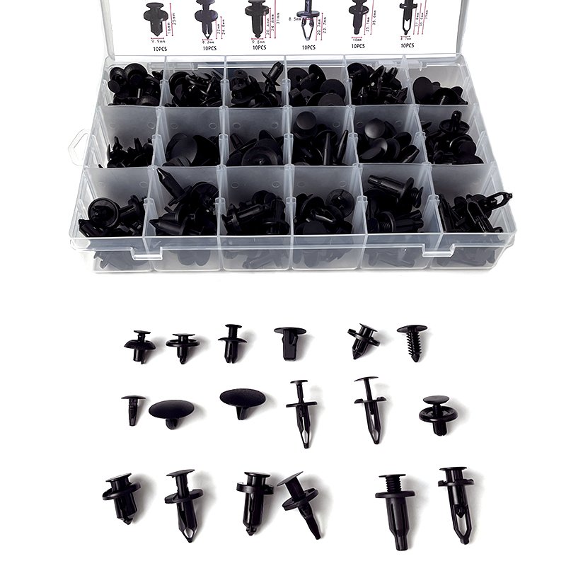 280PCS/Box 18 Kinds Plastic Fastener Mixed Auto Body Push Retainer Pin Rivet Bumper Door Trim Panel Fastener Clip Set for car