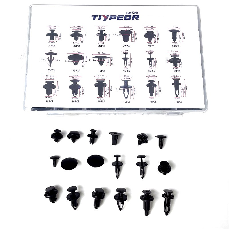 280PCS/Box 18 Kinds Plastic Fastener Mixed Auto Body Push Retainer Pin Rivet Bumper Door Trim Panel Fastener Clip Set for car