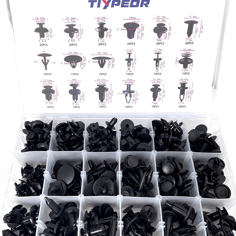 280PCS/Box 18 Kinds Plastic Fastener Mixed Auto Body Push Retainer Pin Rivet Bumper Door Trim Panel Fastener Clip Set for car