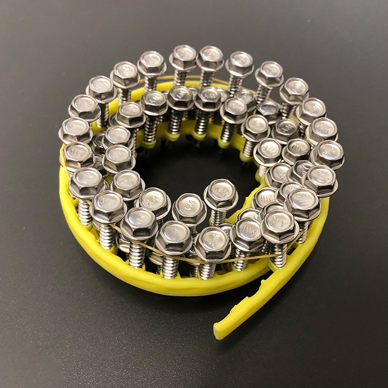 Coil Collated Hex Auto Feed System Hex Flange Head Drilling Screws Without Washers for Metal Fastening