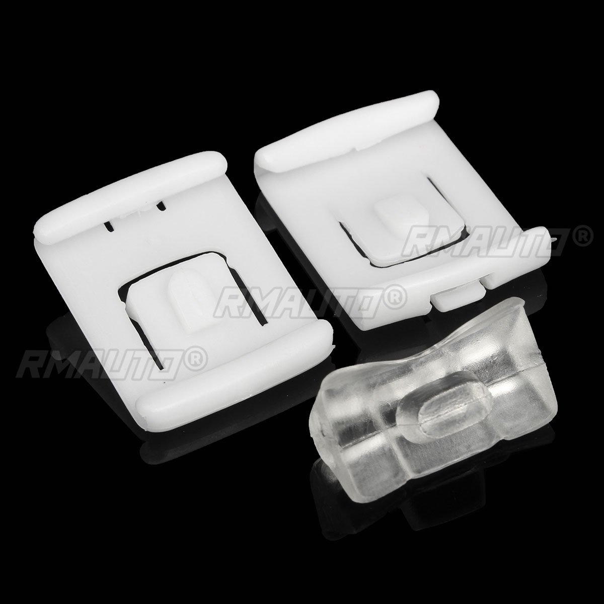 2 Set 6 Piece Siut Seat Buckle Clip Runner Guide 435881203A C10 for VW GOLF MK1 MK2 MK3 CORRADO SCIROCCO White Plastic