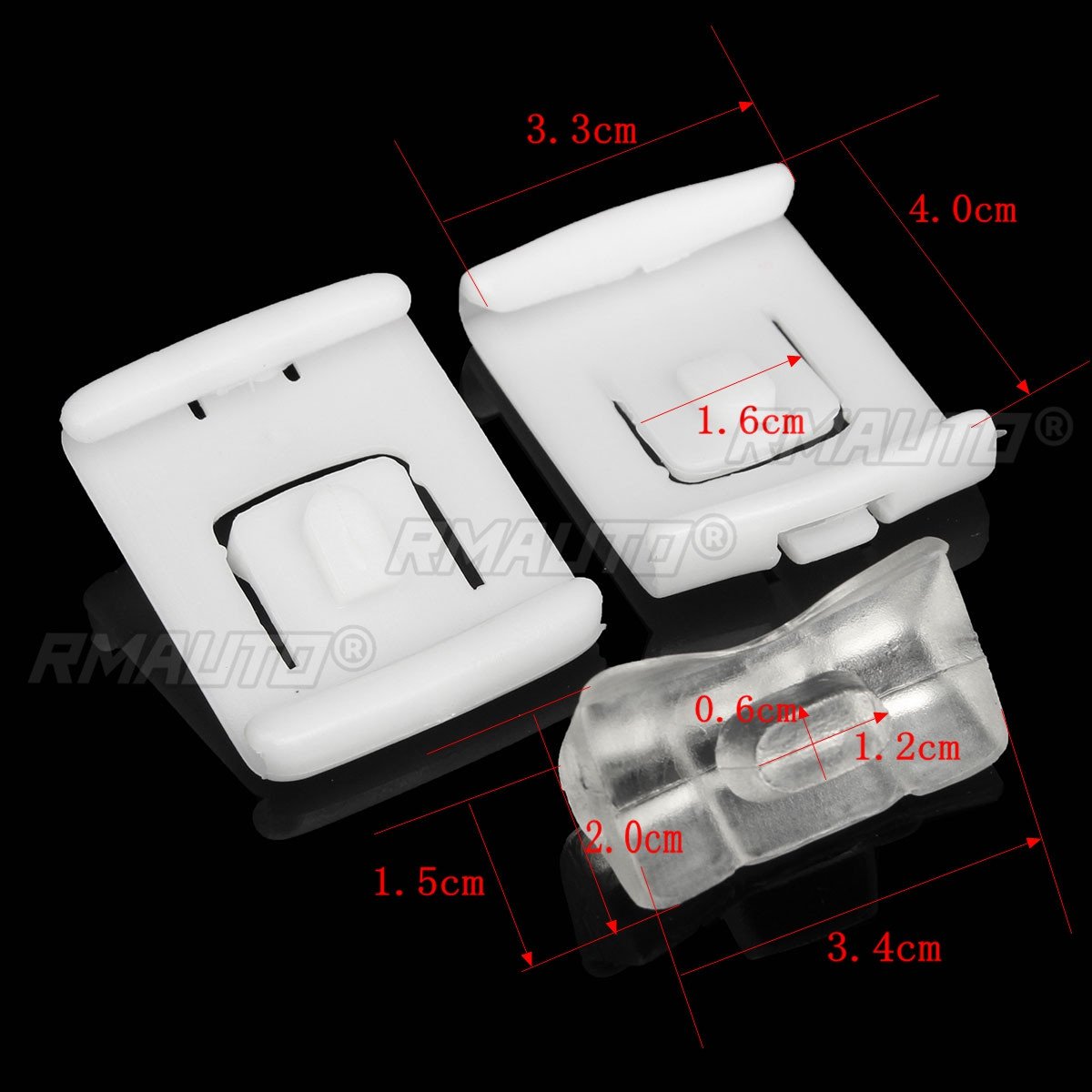 2 Set 6 Piece Siut Seat Buckle Clip Runner Guide 435881203A C10 for VW GOLF MK1 MK2 MK3 CORRADO SCIROCCO White Plastic