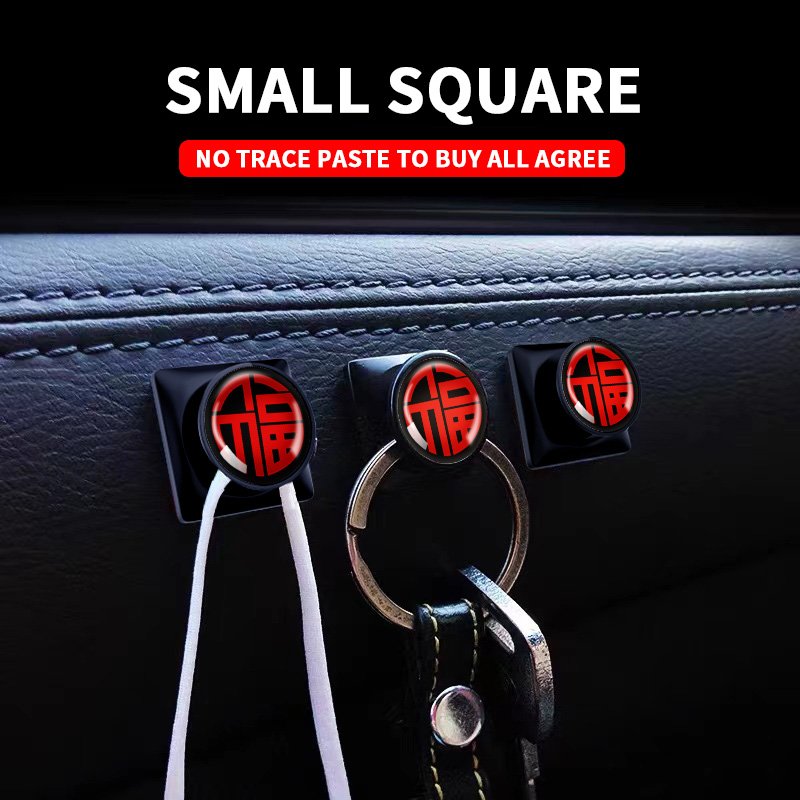Car Hook Organizer Storage for USB Cable Headphone Key Storage Self Adhesive Wall Hook Hanger Auto Fastener Clip Stuff