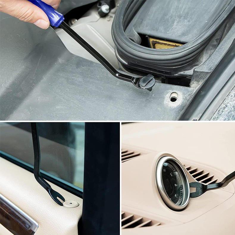 5 Pcs Car Trim Removal Tool Kit With Clip Fastener Remover Pry Tool For Door Window Auto Parts