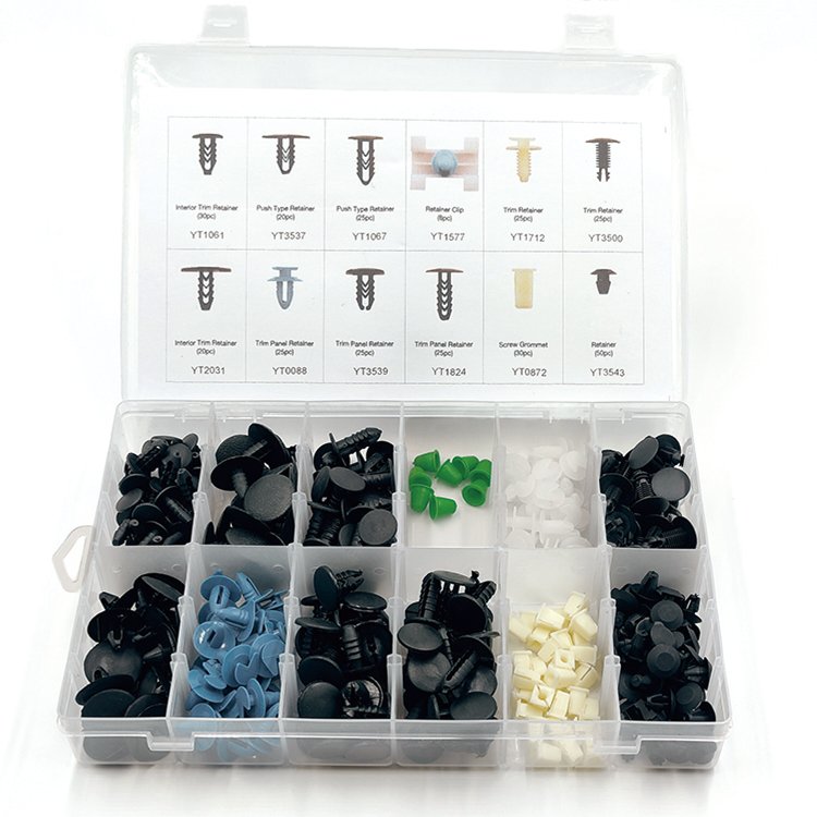 308PCS/Box 12 Kinds Car Plastic Fastener Clips Set Mixed Auto Body Push Retainer Pin Rivet Bumper Door Trim Panel Fastener Clip