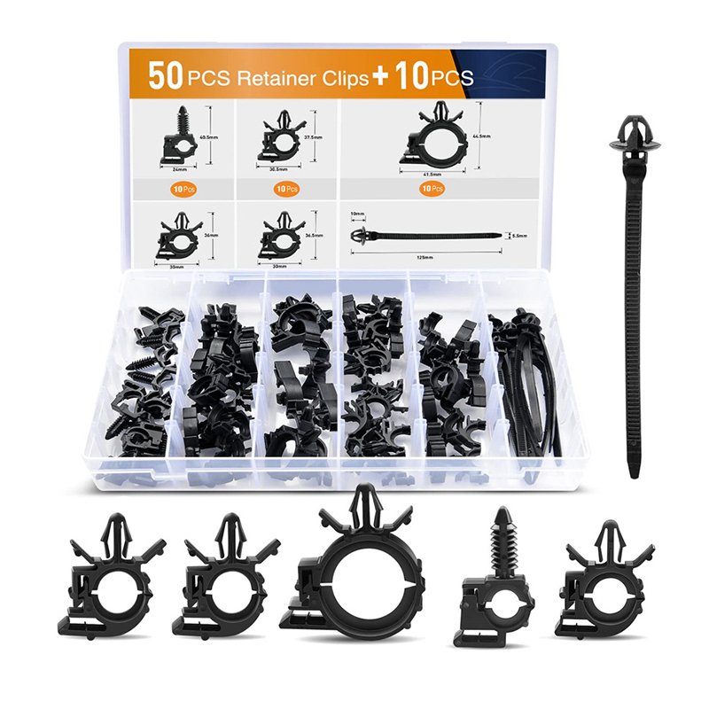 Universal 6 Different Sizes Car Wire Loom Routing Assortment Wiring Harness Clip