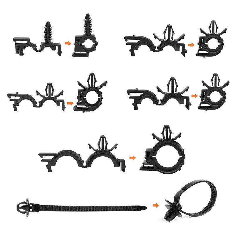 Universal 6 Different Sizes Car Wire Loom Routing Assortment Wiring Harness Clip