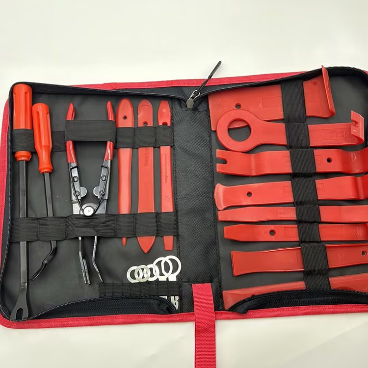 Universal Automobile Radio Panel Door Clip Trim Repair Tool Set Car Panel Removal Tools Yellow Bag Auto OEM