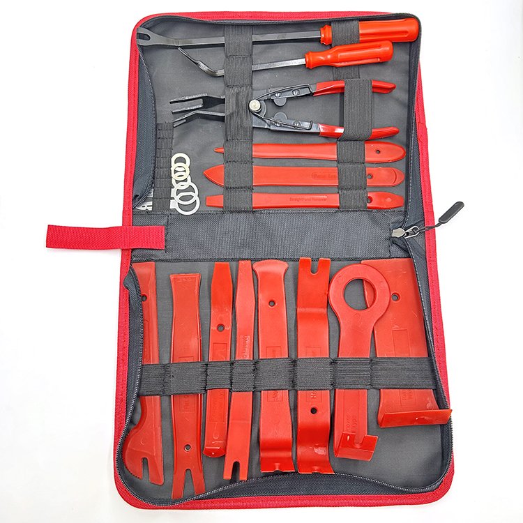 Universal Automobile Radio Panel Door Clip Trim Repair Tool Set Car Panel Removal Tools Yellow Bag Auto OEM