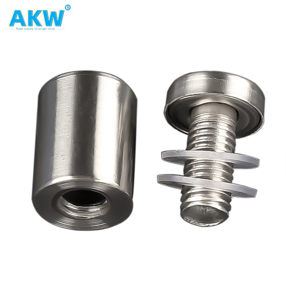 AKW Solderable Standoff Fasteners Advertising Nails Acrylic Display Glass Table Standoffs