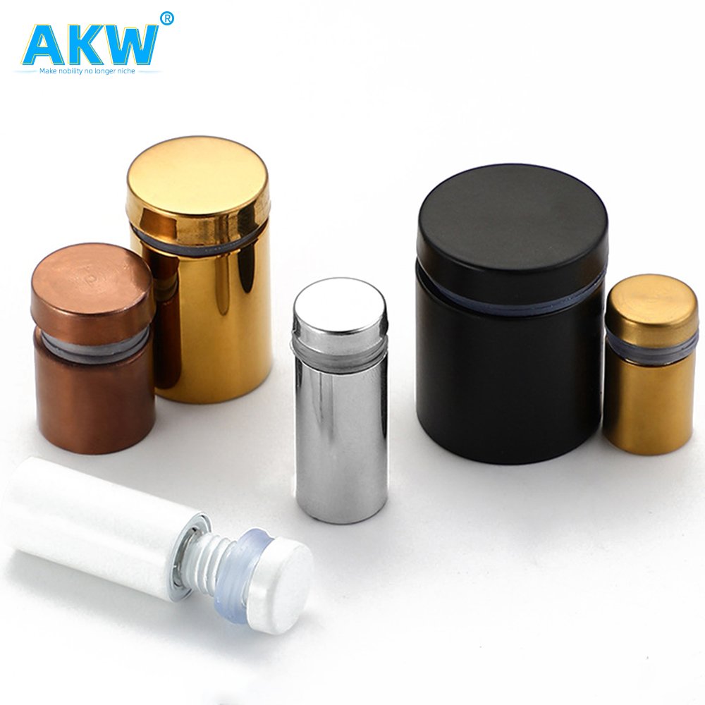 AKW Solderable Standoff Fasteners Advertising Nails Acrylic Display Glass Table Standoffs
