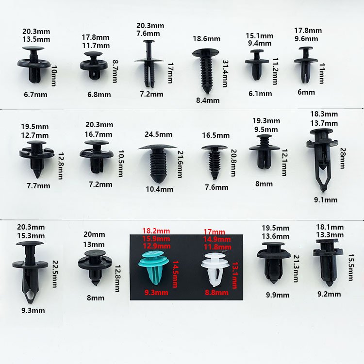 299pcs Car Plastic Factory Plastic Push-Type Retainer Clips car clips all types Fastener Plastic Automotive Clip