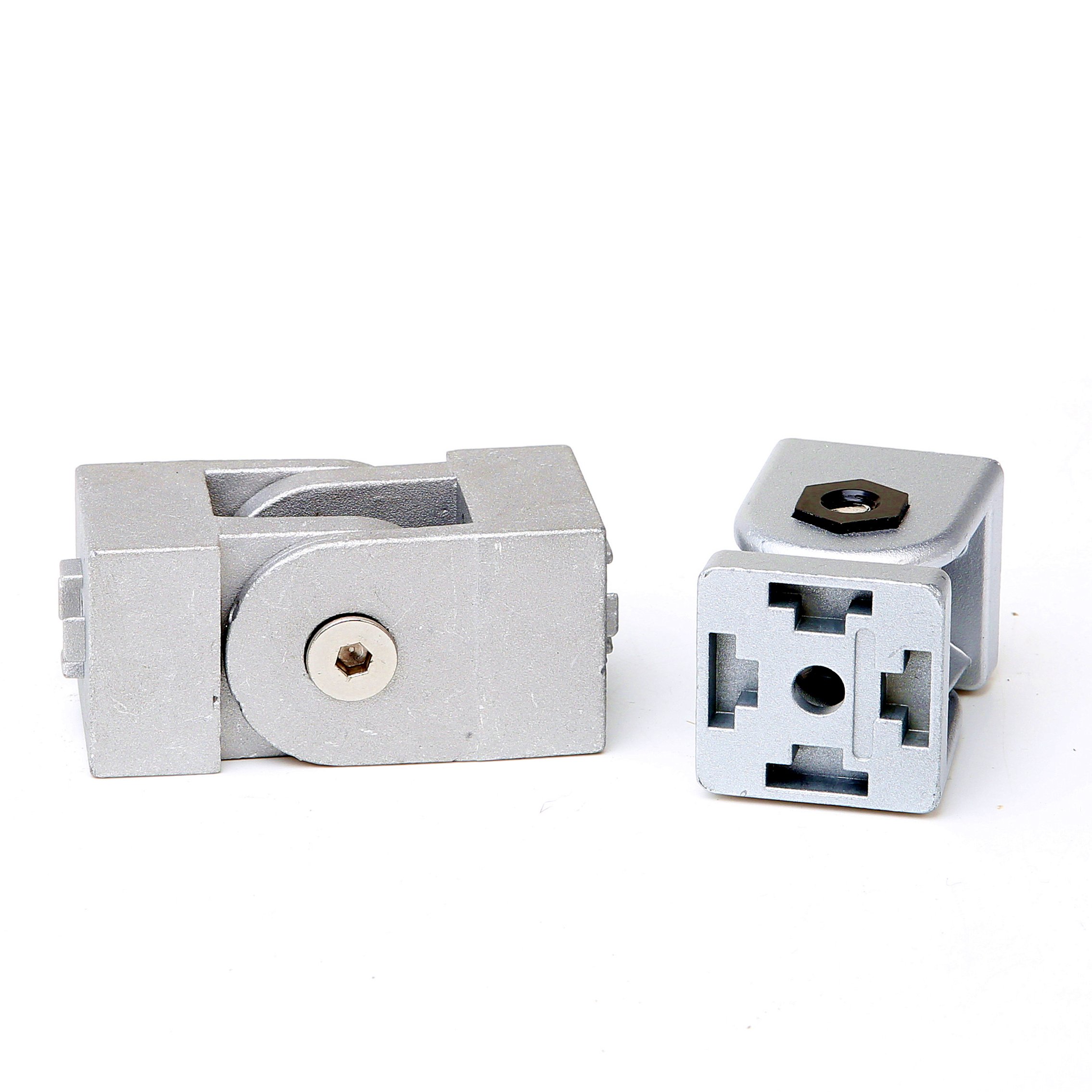 Aluminum Alloy DIN GB Movable Hinge Pivot Hinge Hardware Fastener Aluminum Profile 2020/3030/4040/4545 Arbitrary Angle Connector