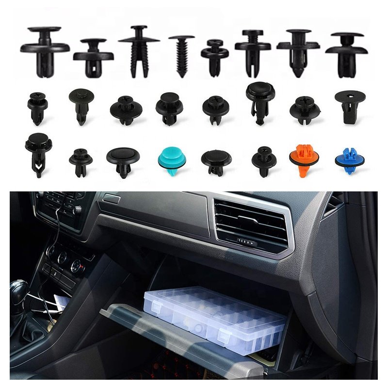 Push Retainer Auto Rivets Vehicle Body Bumper Fasteners Door Fixing Barbed Mixed Car Clips Automotive Nylon Clips