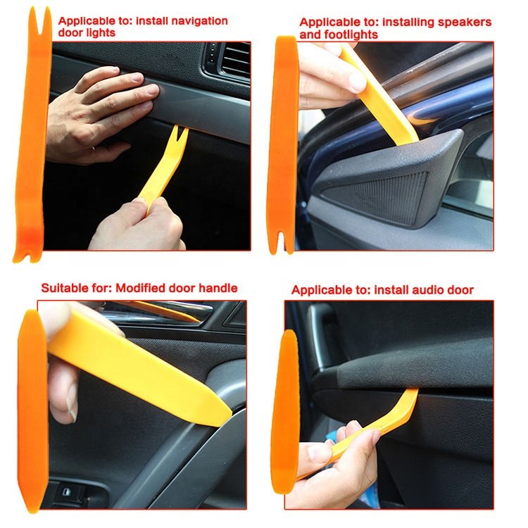Family Set Trim Removal Tool with Car Retainer Clips Auto Door Panel Removal Tool Set with Clip Fastener Remover