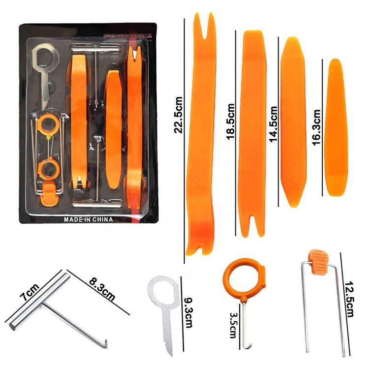 Family Set Trim Removal Tool with Car Retainer Clips Auto Door Panel Removal Tool Set with Clip Fastener Remover