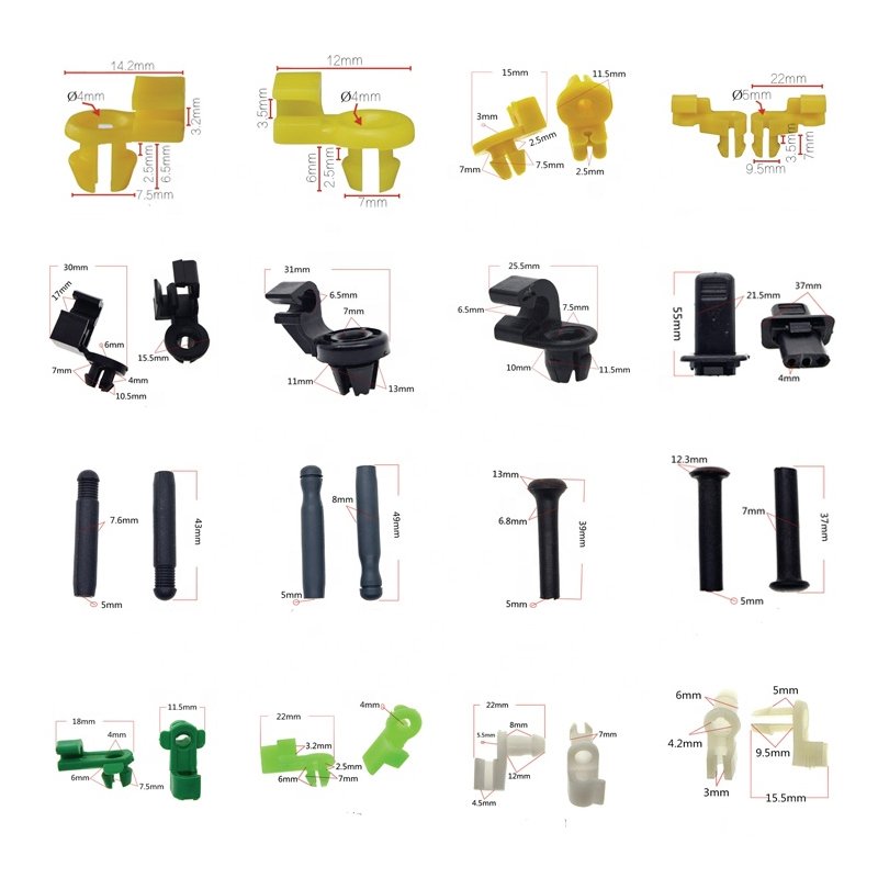 Car Accessories Car Plastic Fasteners Door Panel Trim Fender Clip Push Type Black Auto Retainers Clips