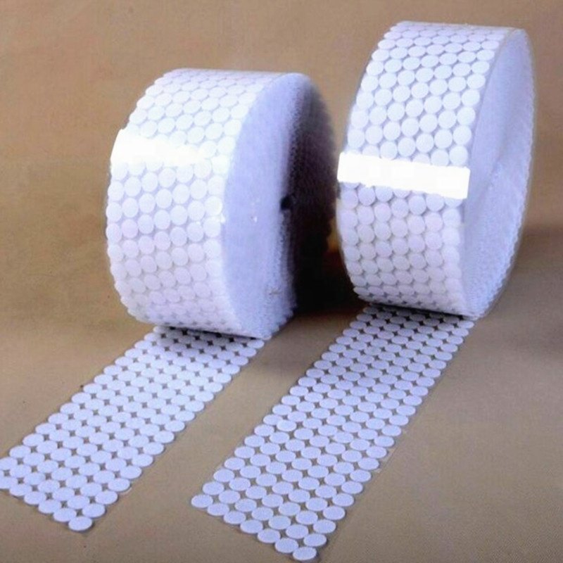 Colored Soft Adhesive Sticky Self Gripping Fastener Auto Attaches Round/Square Hook And Loop Button/Coin/Dot