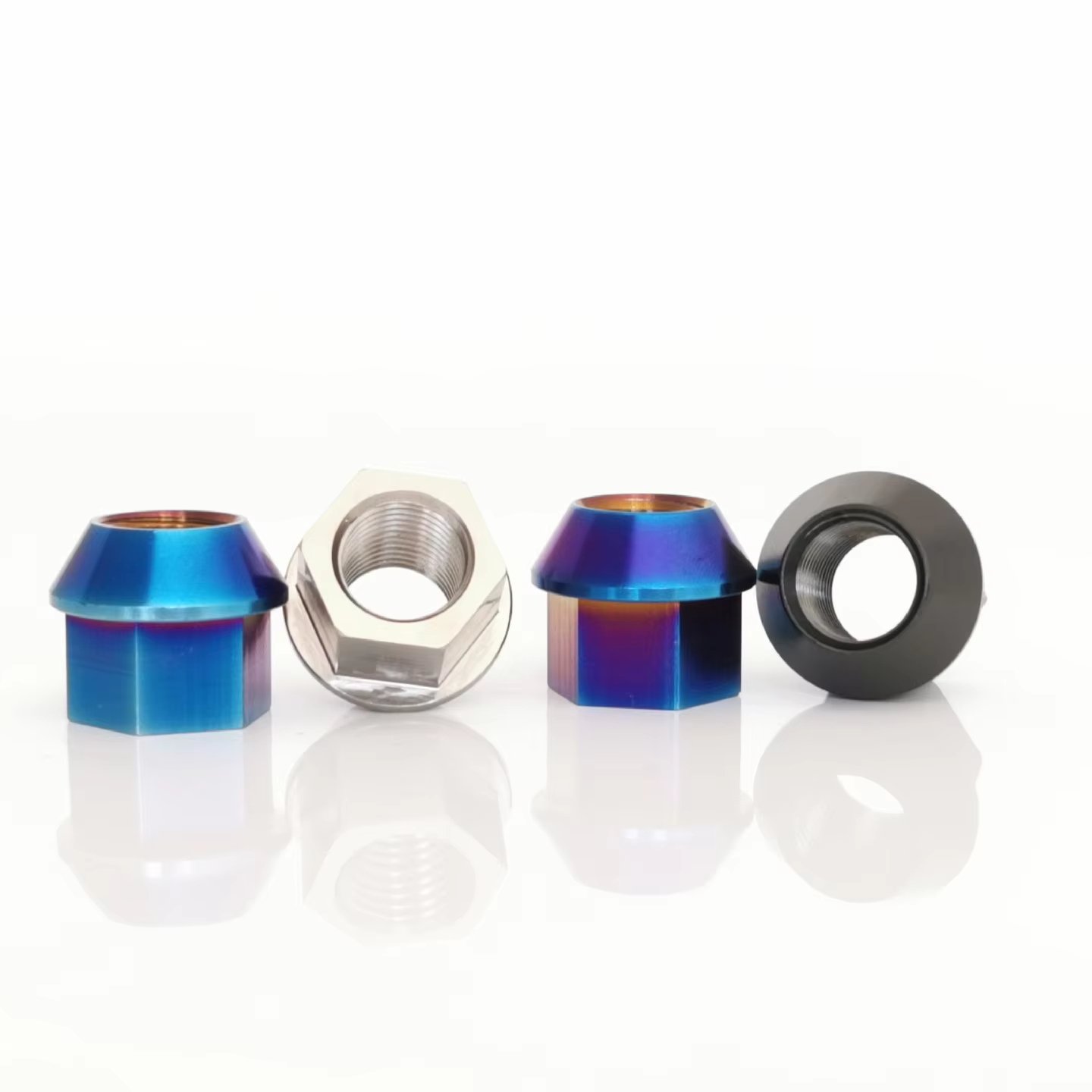 M14*1.5*21mm Custom Titanium grade5 cloesed end lug nuts auto wheel hub bolt for Auto modification