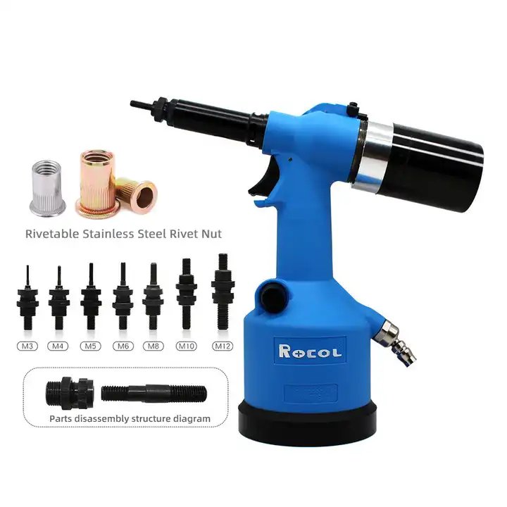 High Quality M3-M12 Auto Pneumatic Nut Riveter Tools Mandrels Easy Find nut rivet flat head nut rivet