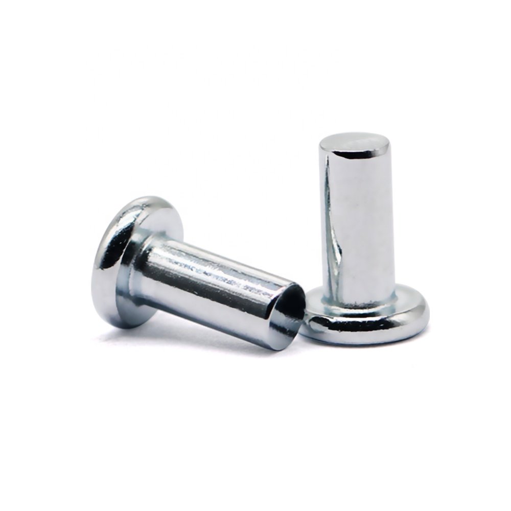 Popular Hot Sale Factory Direct Supply Iron Galvanized Nickel-plated Flat Head Solid Rivets for Motorcycle Parts Fasteners