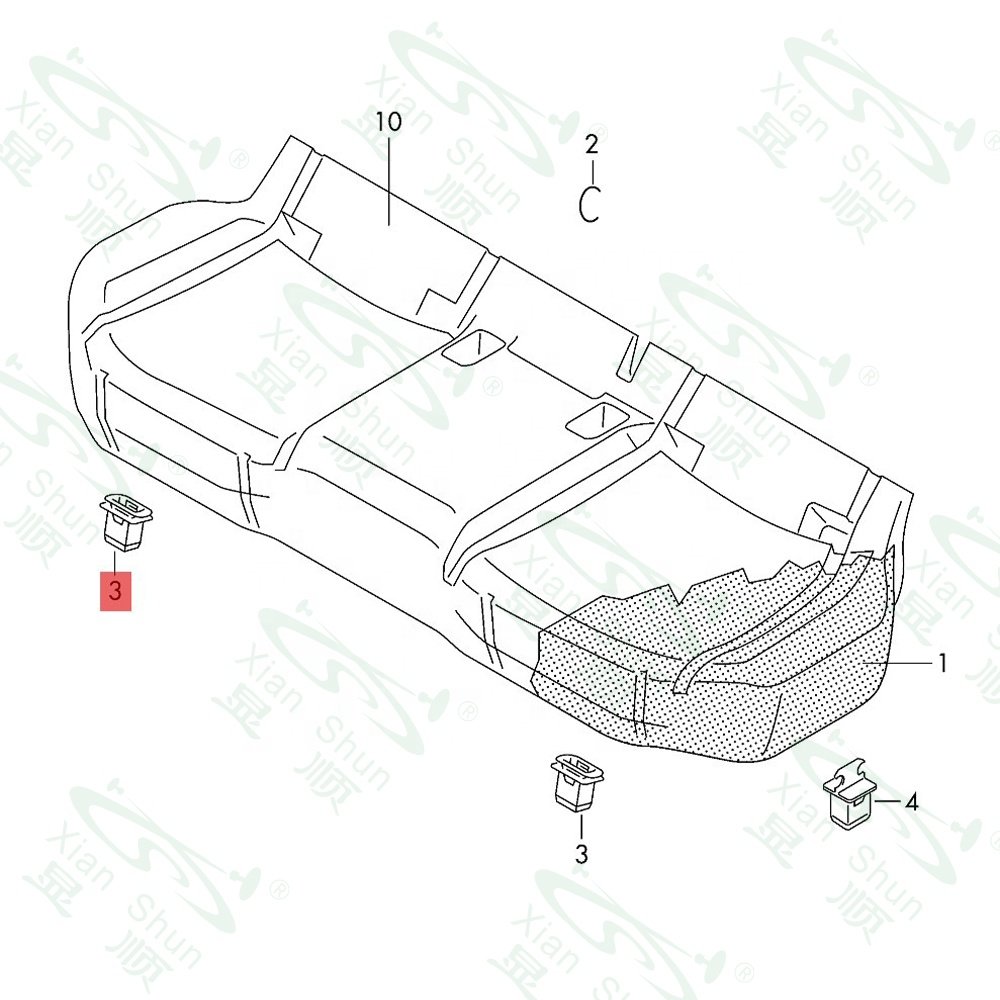 Manufacturer Best Nylon Plastic Rear Row Seat Cushion Frame Grommet Rear Seat Backseat Plastic Retainer for Auto Fasteners