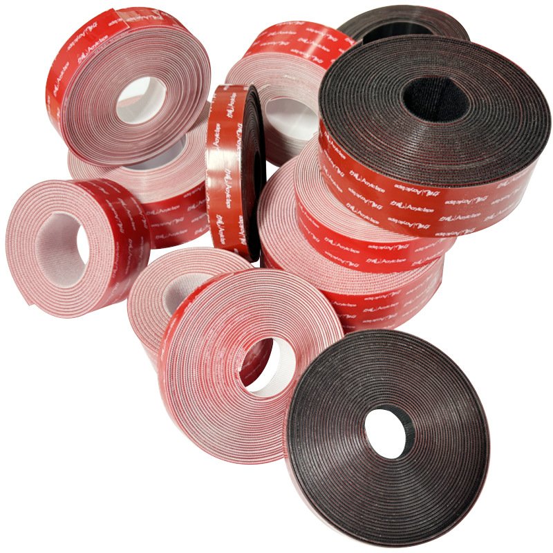 Self Adhesive Waterproof Hook and Loop Tape Sticky Back Fastening Velcroes Tape for Stationery and Household Auto Interior