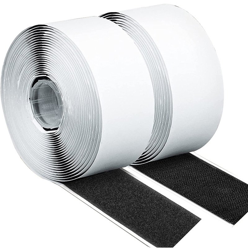Self Adhesive Waterproof Hook and Loop Tape Sticky Back Fastening Velcroes Tape for Stationery and Household Auto Interior