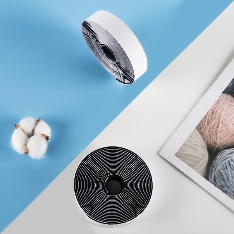 Self Adhesive Waterproof Hook and Loop Tape Sticky Back Fastening Velcroes Tape for Stationery and Household Auto Interior