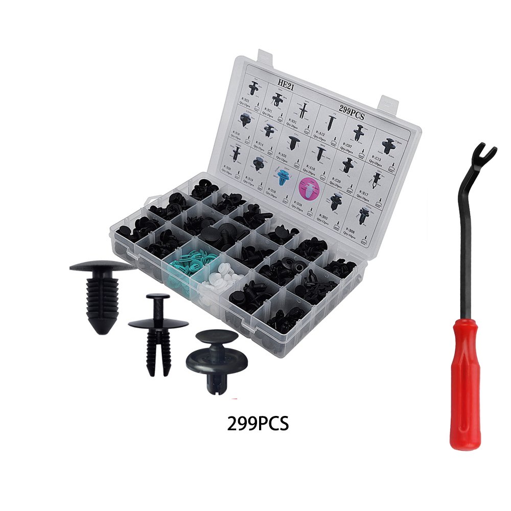 299Pcs Universal Mix Car Plastic Fastening Automotive Car Auto Clips Tools Set Kit for Vehicle Bumper Clip