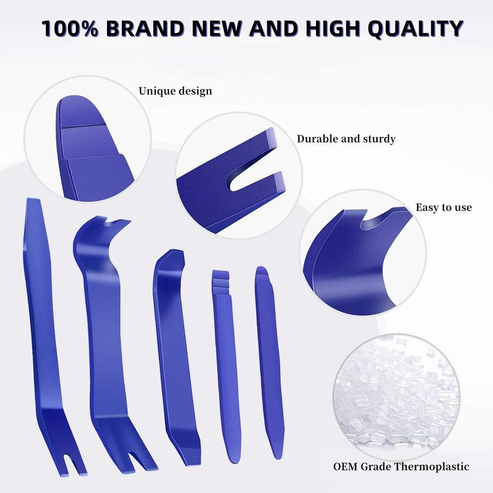 Vehicle Audio Installer Interior Door Panel Clip Fastener Removal Set No Scratch Plastic Pry Tool Kit Auto Trim Removal Tool Kit
