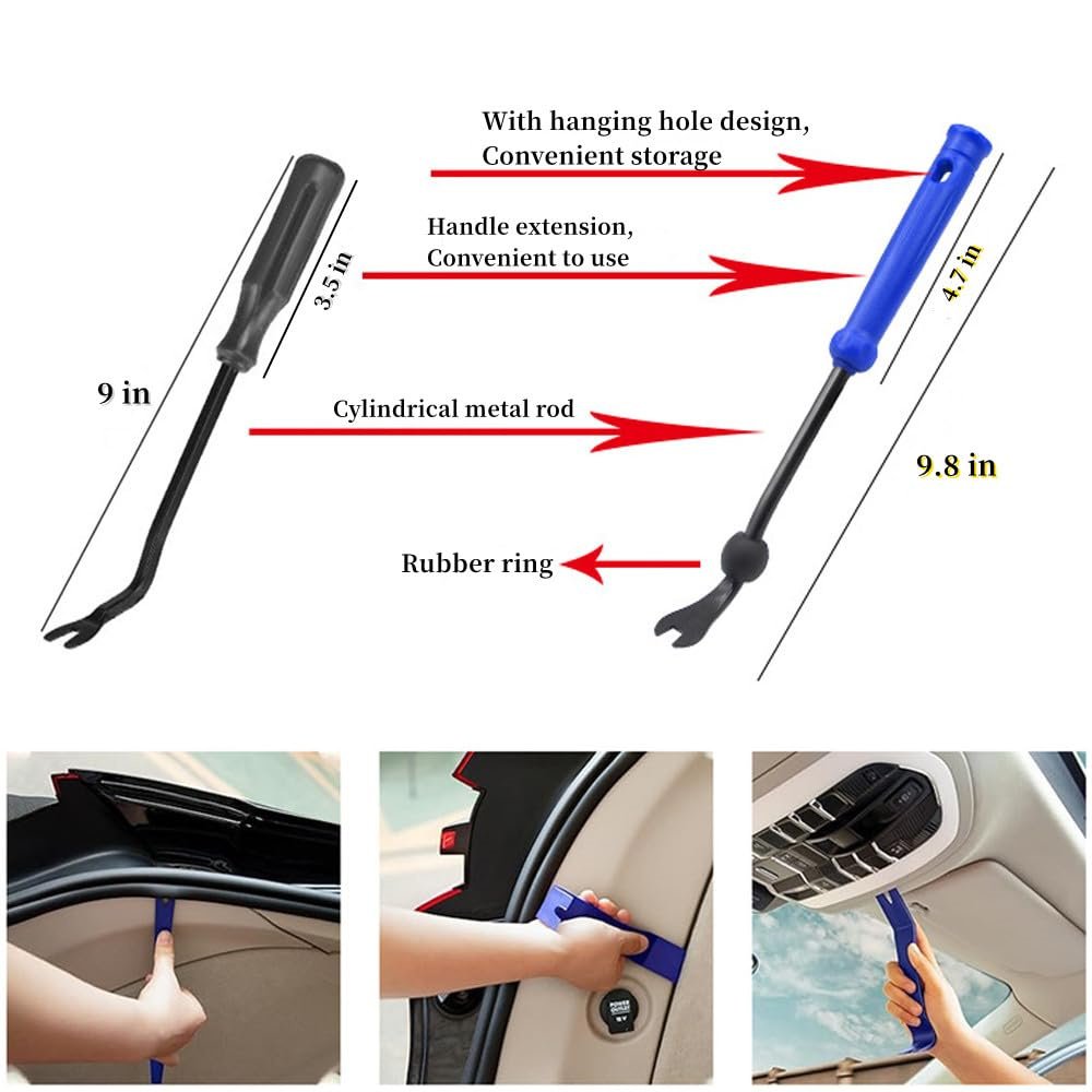 Vehicle Audio Installer Interior Door Panel Clip Fastener Removal Set No Scratch Plastic Pry Tool Kit Auto Trim Removal Tool Kit